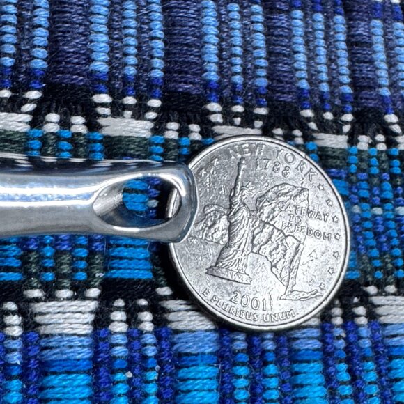 Teardrop Pendant Sterling Silver 925 Signed SU C Thailand - Picture 7 of 8